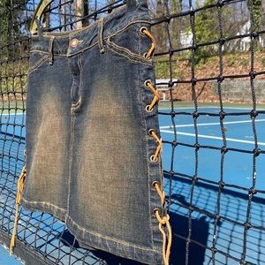 Bisou Bisou Denim Lace skirt